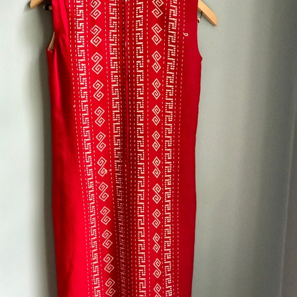 Vintage 1960’s Red Wool Sheath Dress (Greek) - Picture 6 of 8
